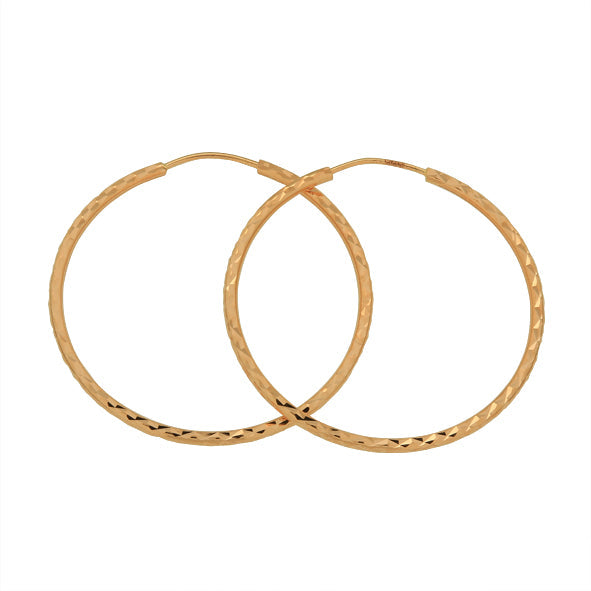 Ohrringe Creolen, Rotgold 585