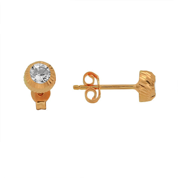 Ohrstecker aus Rotgold mit Zirkonia