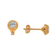 Ohrstecker aus Rotgold mit Zirkonia