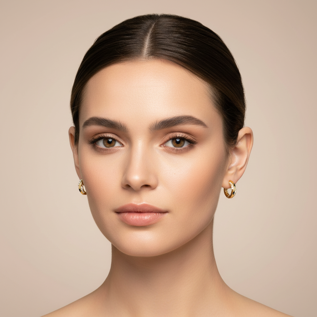 Goldene Creolen mit Zirkonia