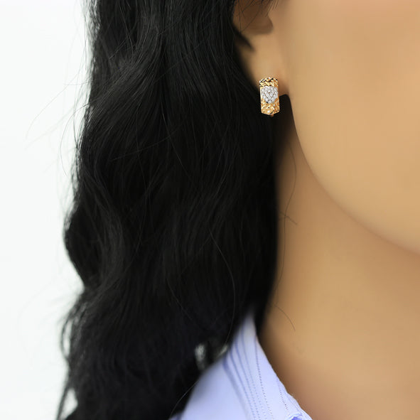 Goldene Ohrringe Damen