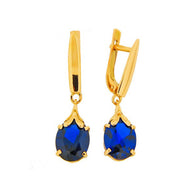 Ohrringe aus Gold mit Saphir Rotgold / 333