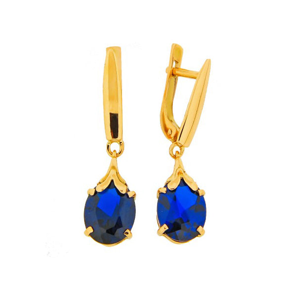 Ohrringe aus Gold mit Saphir