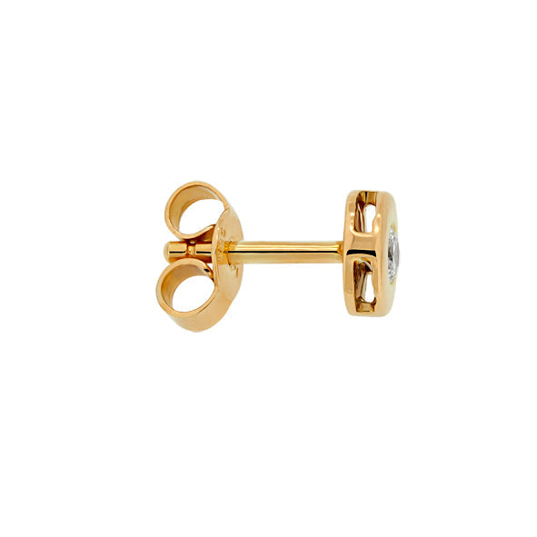 Ohrstecker Ohrring in Rotgold 585 mit Zirkonia
