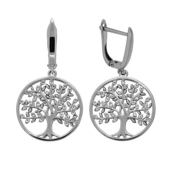 Ohrringe aus Gold Weißgold / 375