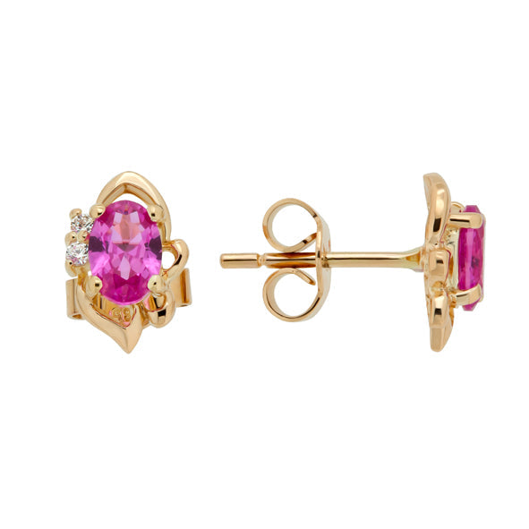 Ohrringe aus Rotgold mit Zirkonia