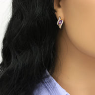 Ohrringe aus Gold mit Amethyst