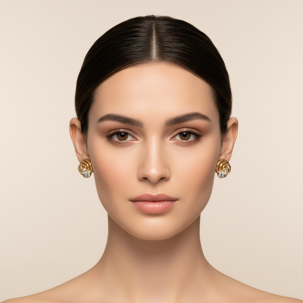 Ohrringe aus Gelbgold 333 mit Zirkonia
