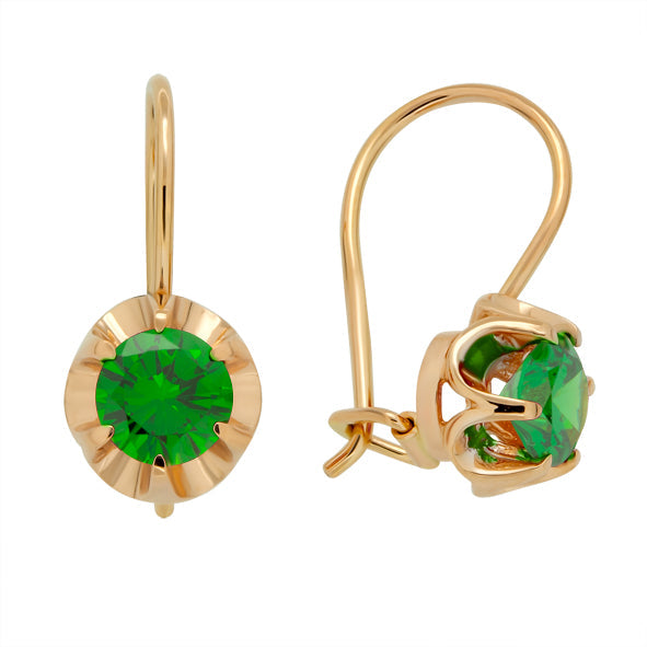 Ohrringe aus Rotgold mit Zirkonia