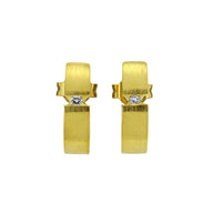 Elegante Ohrringe mit Diamant aus Gelbgold