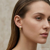 Elegante Ohrringe mit Diamant aus Gelbgold