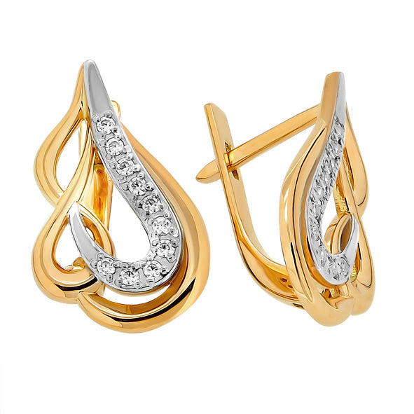 Ohrringe aus Gold mit Zirkonia