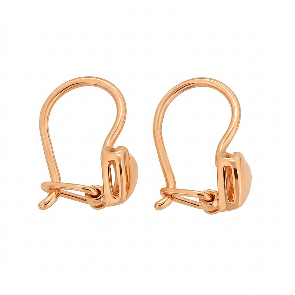 Heart earrings in 14kt-585 Rose gold Red gold