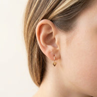 Heart earrings in 14kt-585 Rose gold Red gold