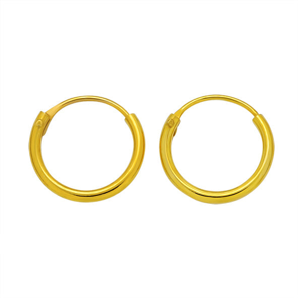 Ohrringe Kreolen in Silber 925, vergoldet