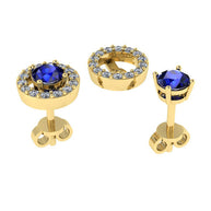 Ohrringe mit Brillanten & Rubine