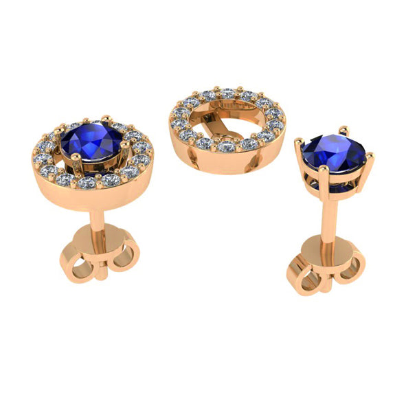 Ohrringe mit Brillanten & Rubine