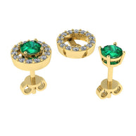 Ohrringe mit Brillanten & Rubine