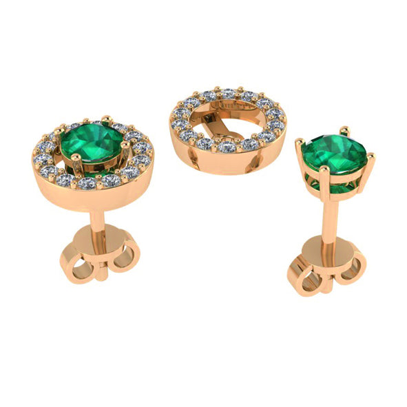 Ohrringe mit Brillanten & Rubine