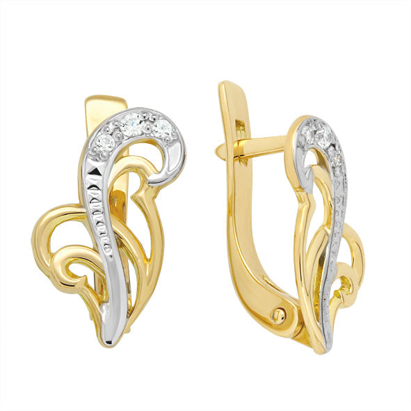 Ohrringe aus Gold mit Zirkonia