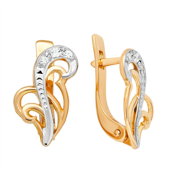 Ohrringe aus Gold mit Zirkonia