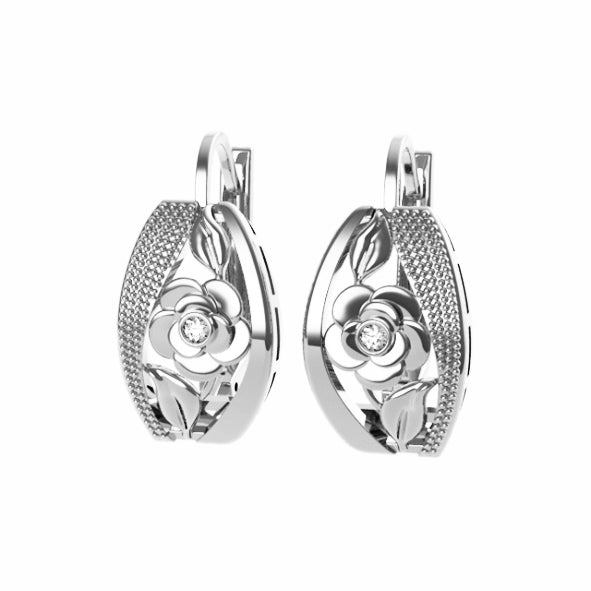 Ohrringe aus Gold mit Zirkonia