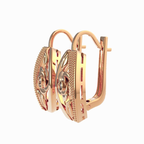 Ohrringe aus Gold mit Zirkonia