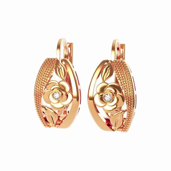 Ohrringe aus Gold mit Zirkonia