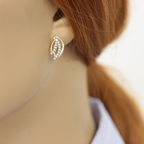 Goldene Ohrringe Damen