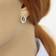 Goldene Ohrringe Damen