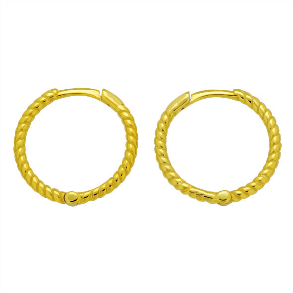 Ohrringe Kreolen in Silber 925, vergoldet