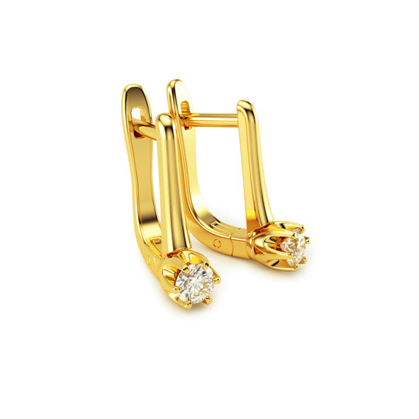 Ohrringe mit Brillant aus Gold