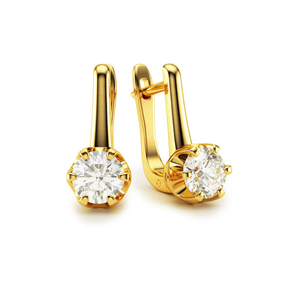 Ohrringe mit Brillant aus Gold