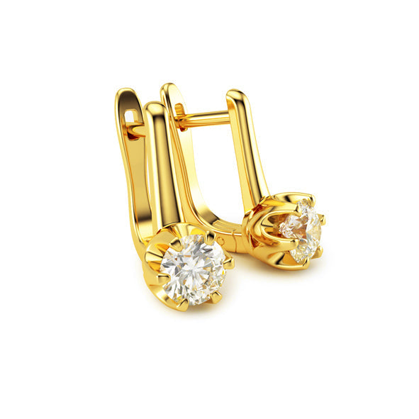 Ohrringe mit Brillant aus Gold