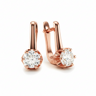 Women's earrings with diamonds 