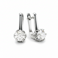 Women's earrings with diamonds 