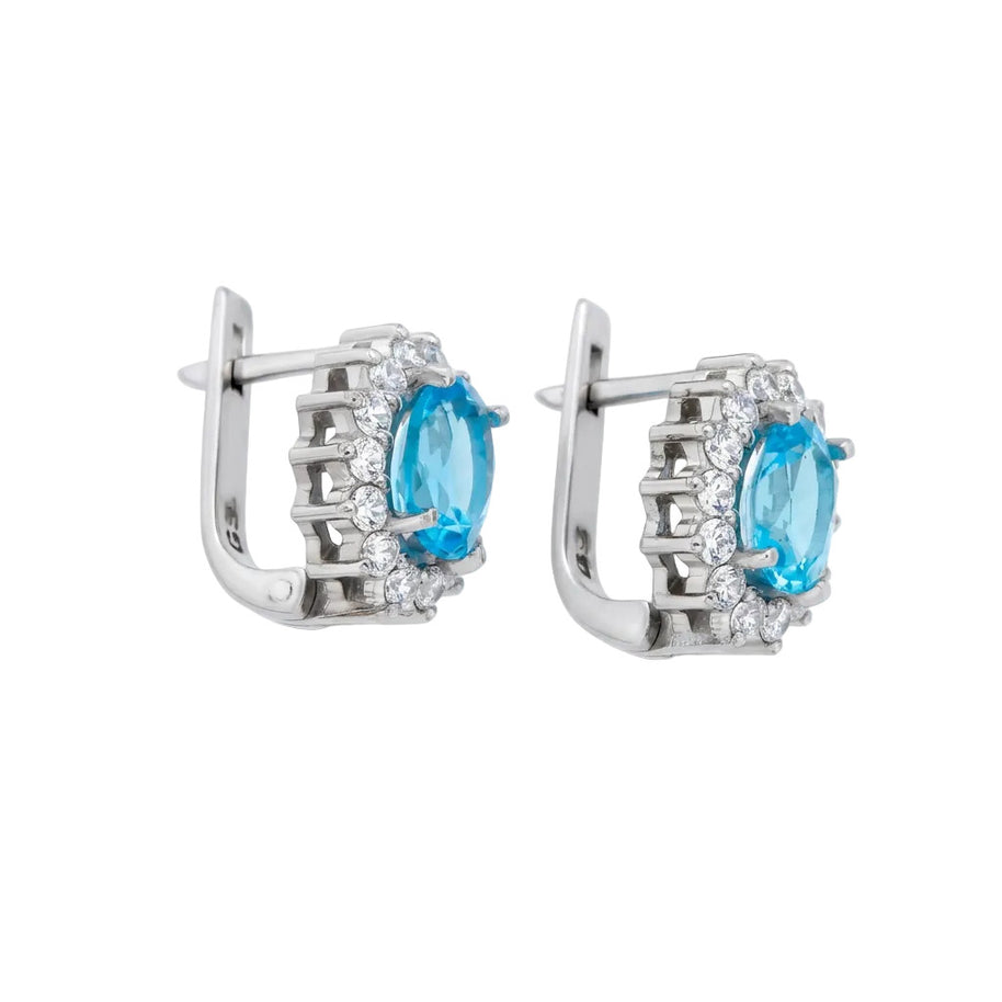 Elegante Topas-Ohrringe aus 925er Sterlingsilber