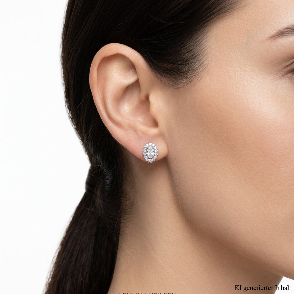 925 Sterling Silver Earrings with Cubic Zirconia