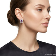 Серьги из серебра 925 пробы с аметистом