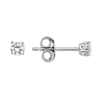 UNISEX stud earrings 925 with cubic zirconia