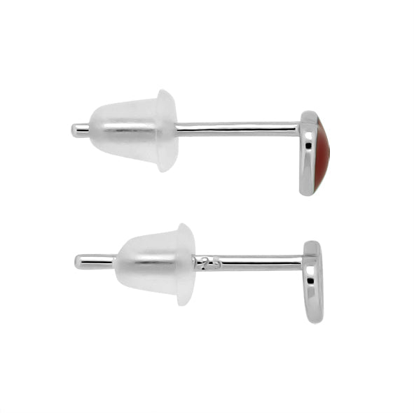 Silberohrringe mit Emaille // Herz // Herzchen-Stecker