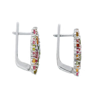 Sterling Silver Earrings with Tourmaline