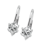 Drop earrings in 925 sterling silver with cubic zirconia
