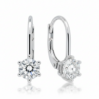 Серьги-подвески из серебра 925 пробы с цирконием