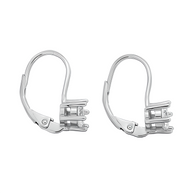 Drop earrings in 925 sterling silver with cubic zirconia