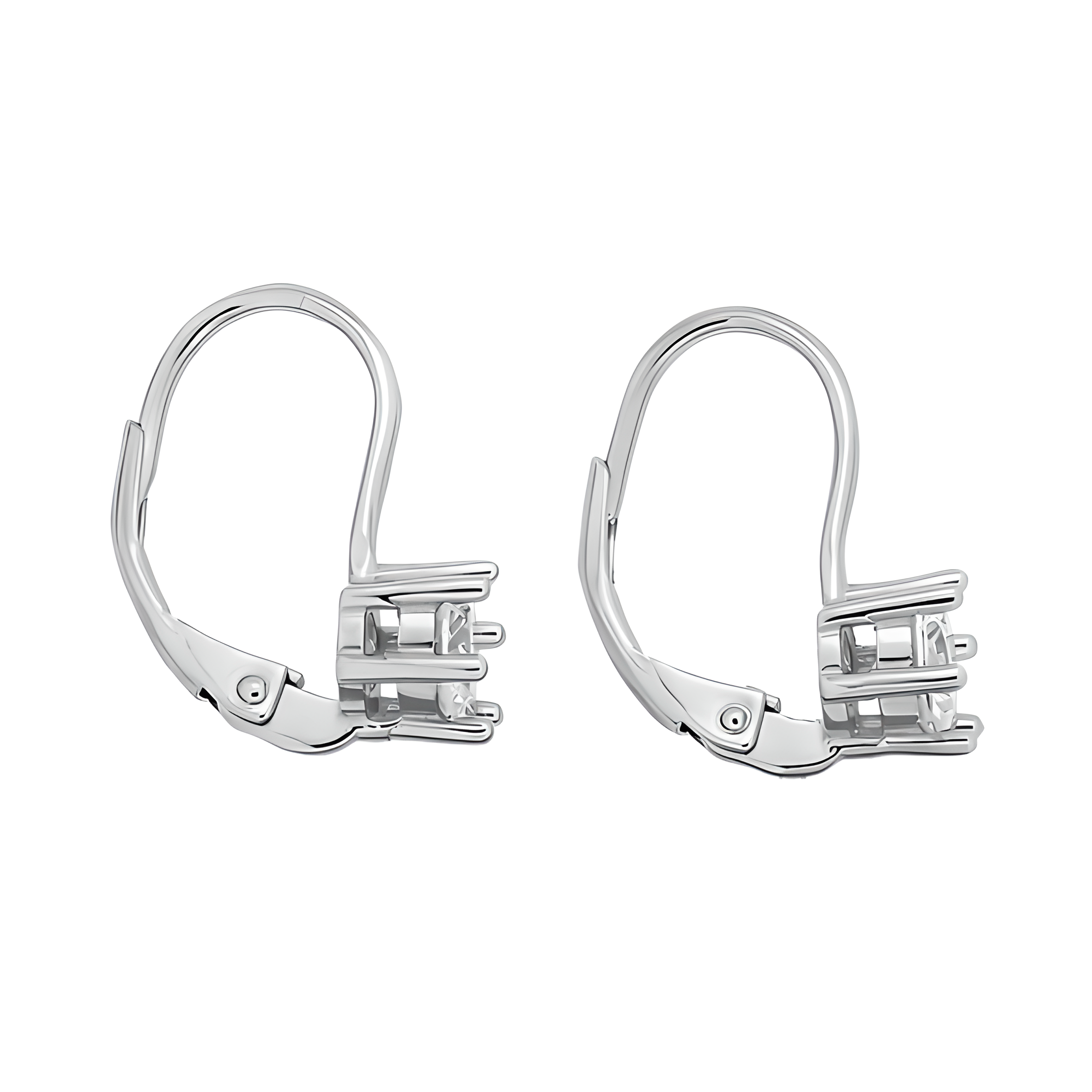 Drop earrings in 925 sterling silver with cubic zirconia