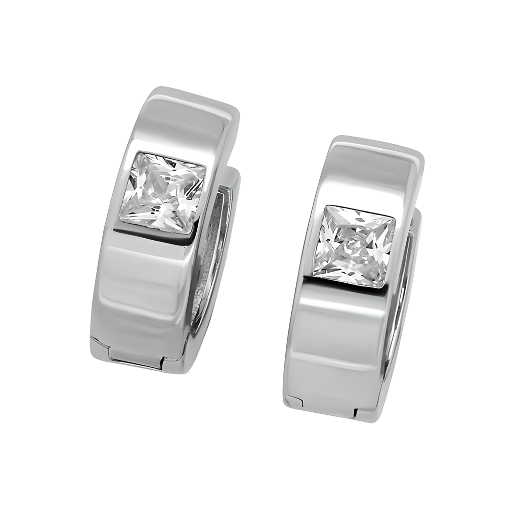 Silber 925 Ohrringe Creolen mit Zirkonia