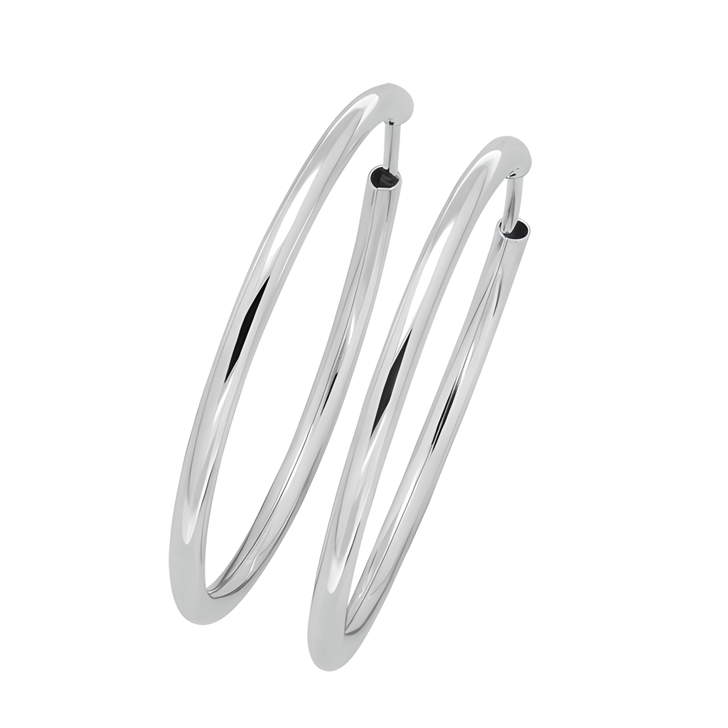 round hoop earrings made of 925 sterling silver