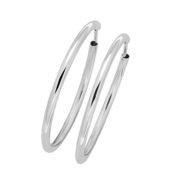 runde Creolen aus Sterlingsilber 925