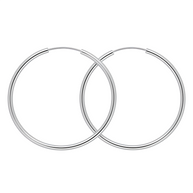 Slim unisex sterling silver hoops